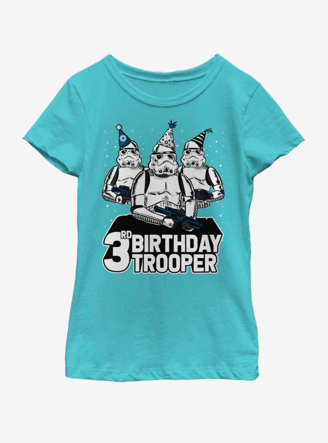 Star Wars Birthday Trooper Three Youth Girls T-Shirt, , hi-res