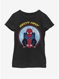 Marvel Spiderman Far From Home Buckle Up Youth Girls T-Shirt, BLACK, hi-res