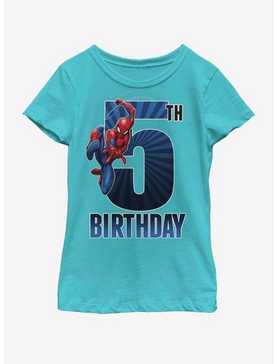 Marvel Spiderman 5th Bday Youth Girls T-Shirt, , hi-res