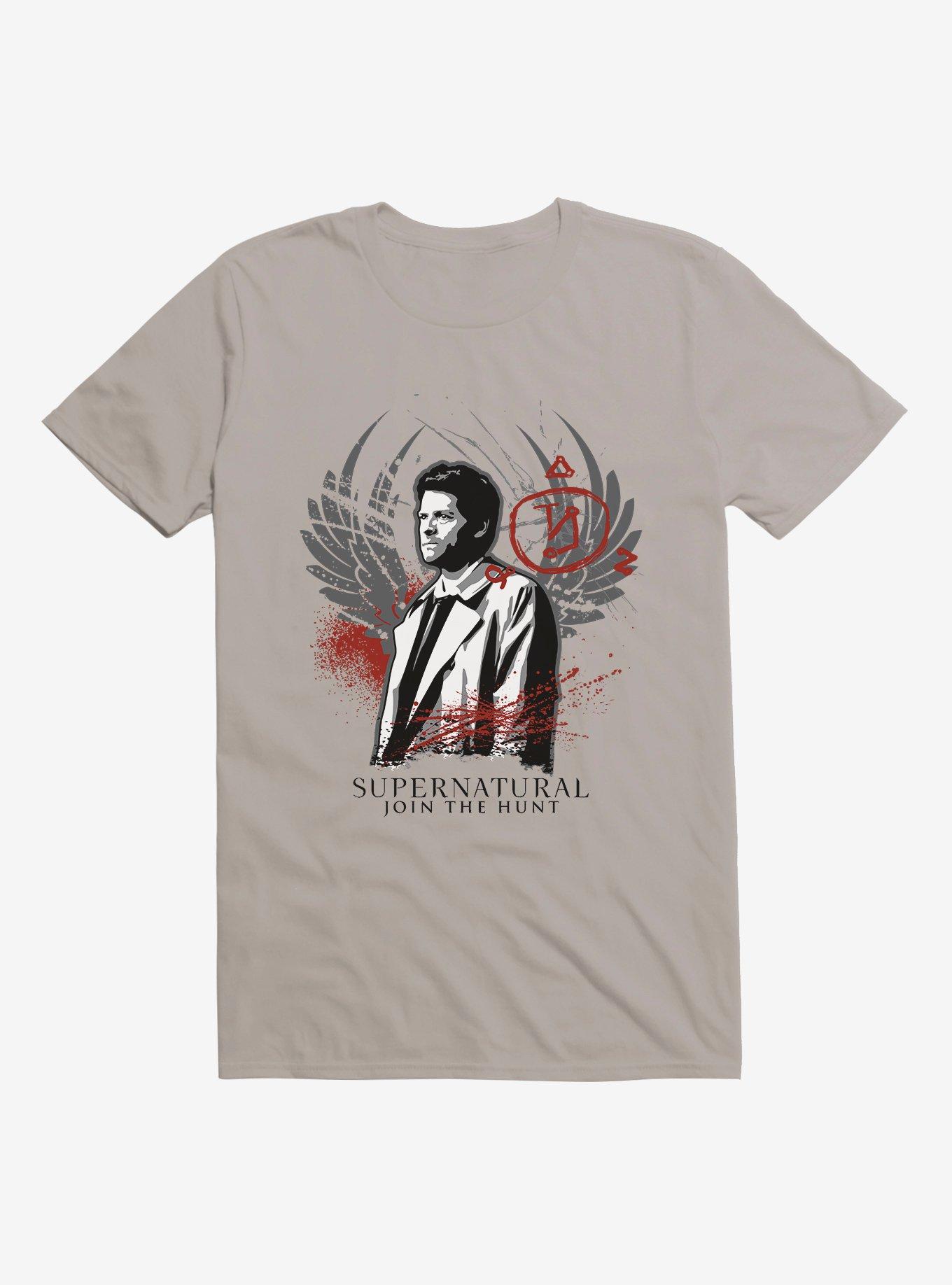 Supernatural Castiel T-Shirt, LIGHT GRAY, hi-res