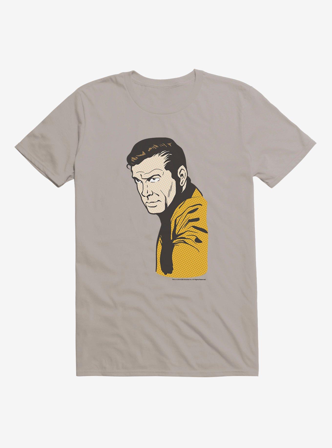 Star Trek Captain Kirk Pop Art T-Shirt, LIGHT GRAY, hi-res