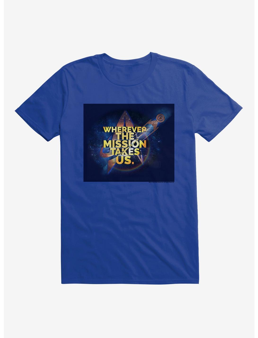 Star Trek Discovery Wherever The Mission Takes Us T-Shirt, ROYAL BLUE, hi-res