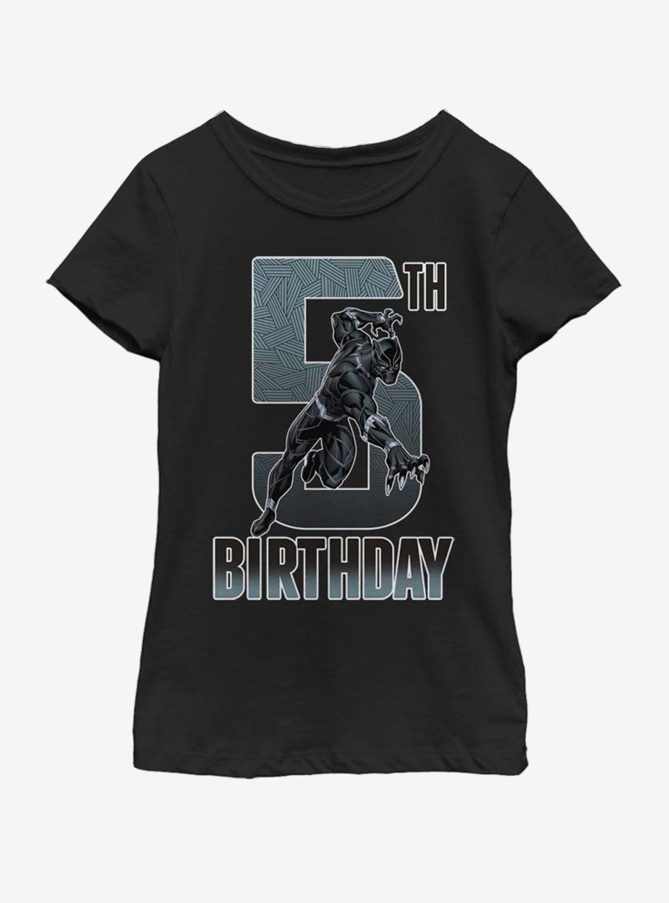 Marvel Black Panther 5th Bday Youth Girls T-Shirt, , hi-res