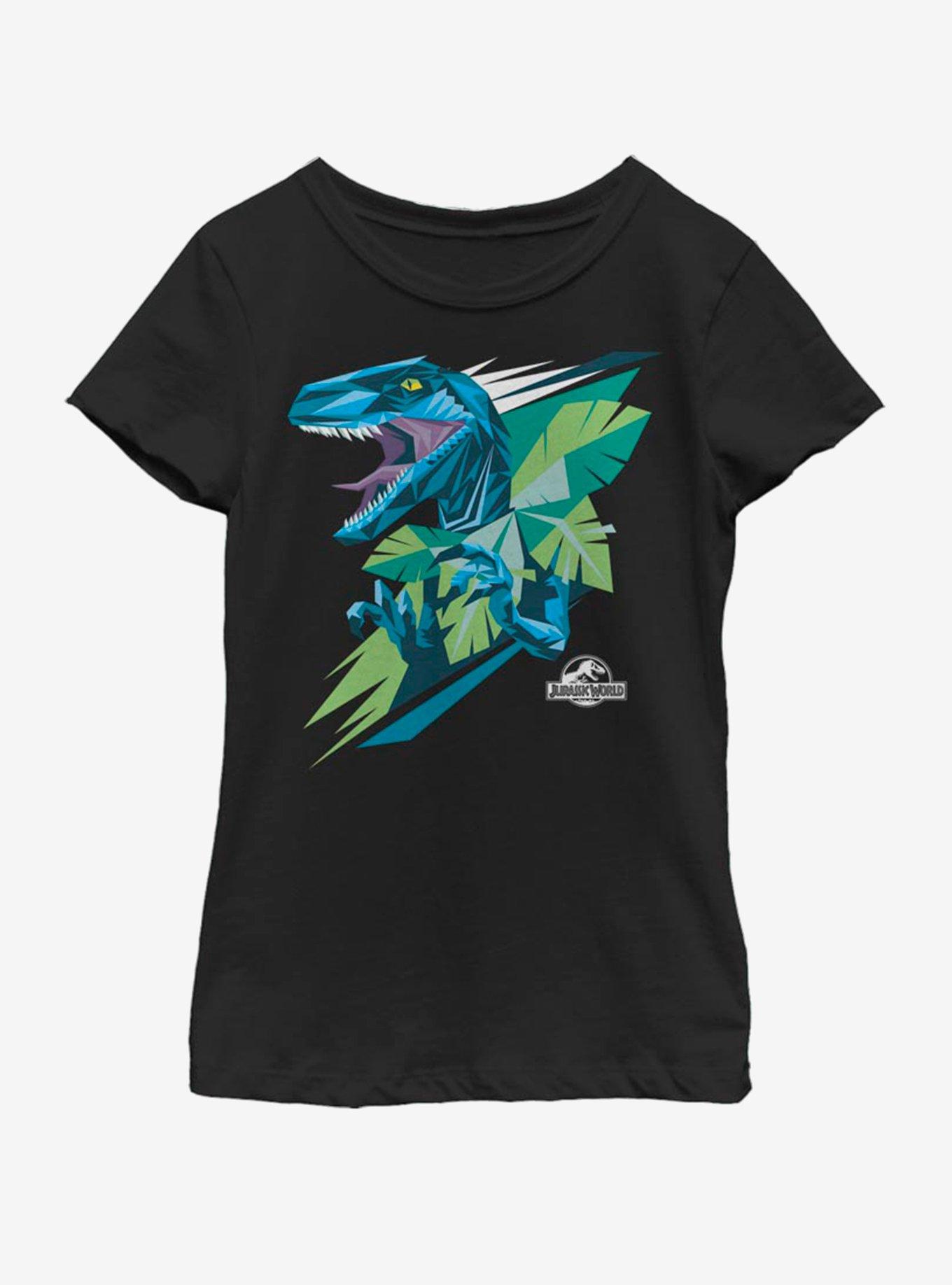 Jurassic Park Blue Dino Youth Girls T-Shirt, , hi-res