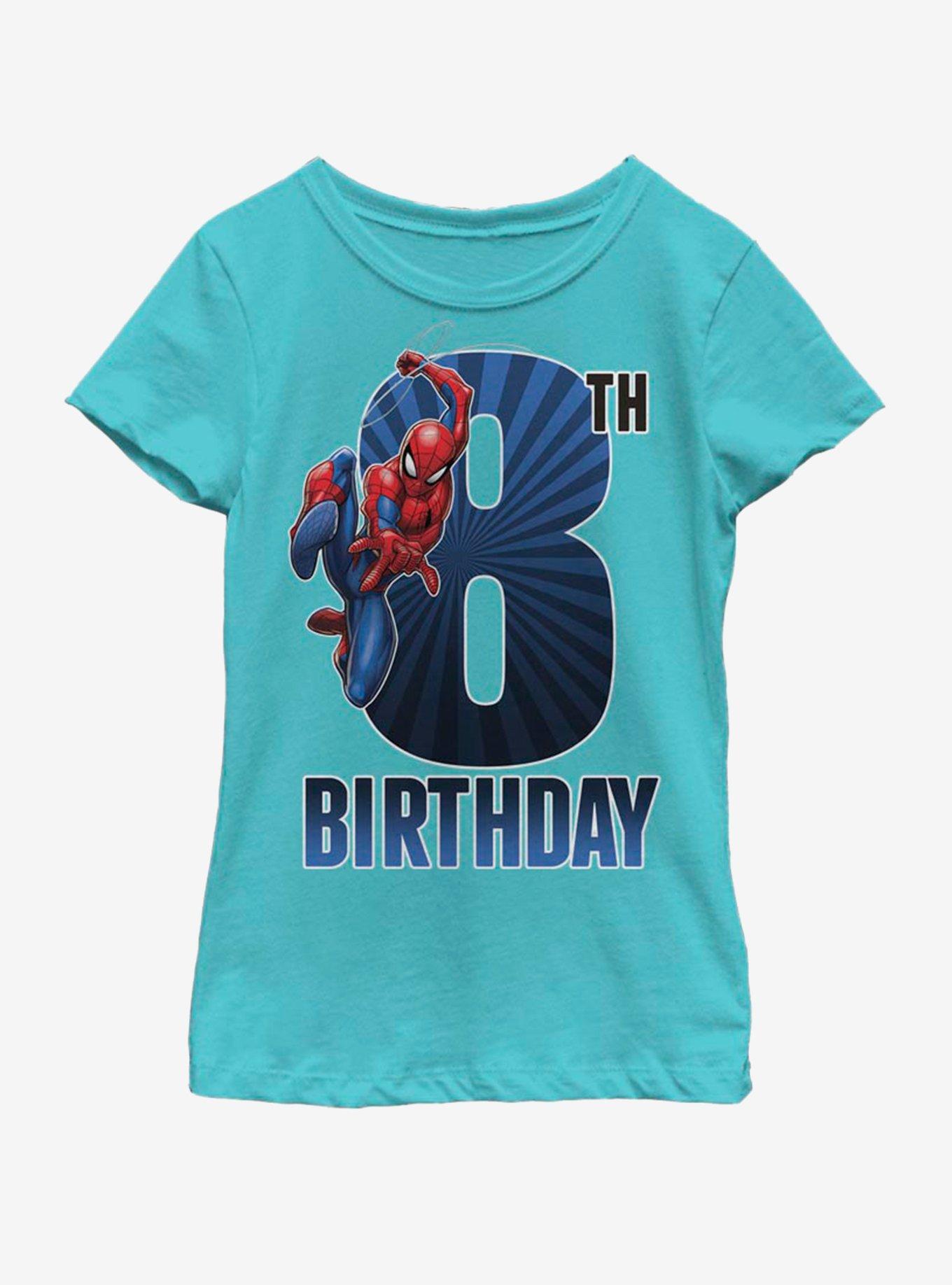 Marvel Spiderman 8th Bday Youth Girls T-Shirt, , hi-res