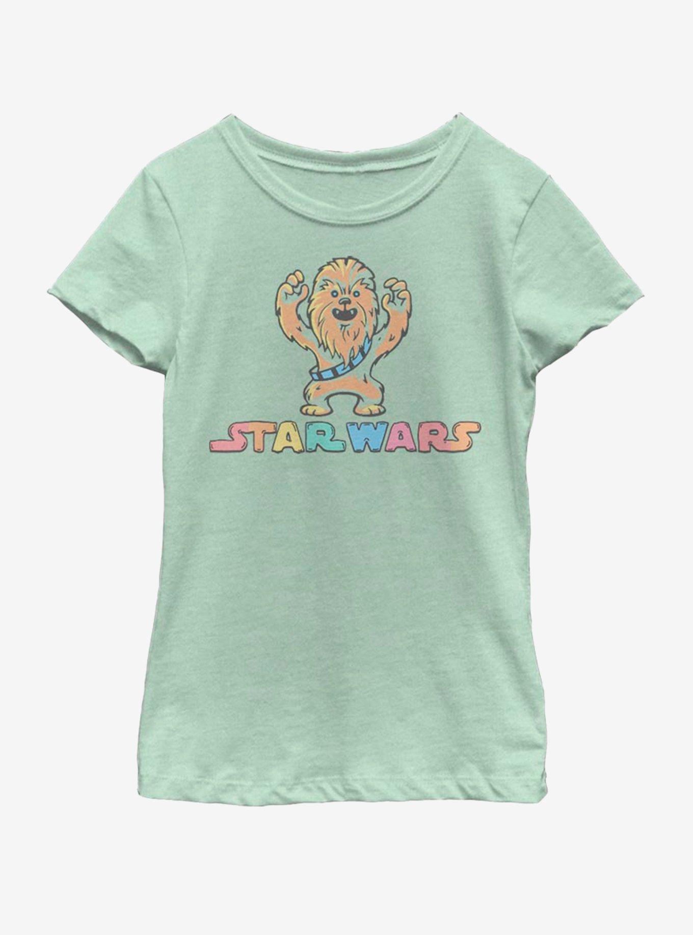 Star Wars Colorin Chewbacca Youth Girls T-Shirt, MINT, hi-res