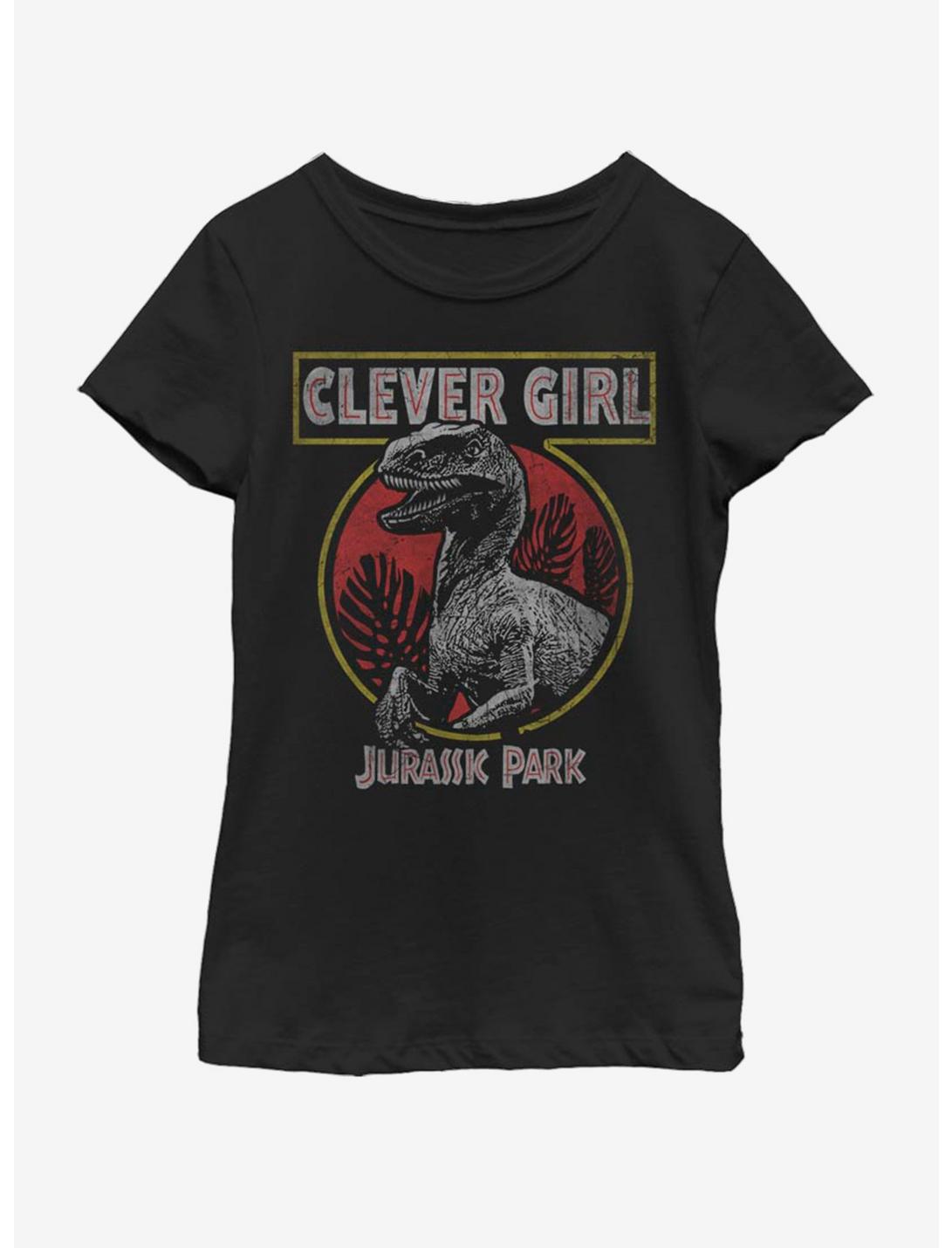 Jurassic Park Clever Youth Girls T-Shirt, BLACK, hi-res