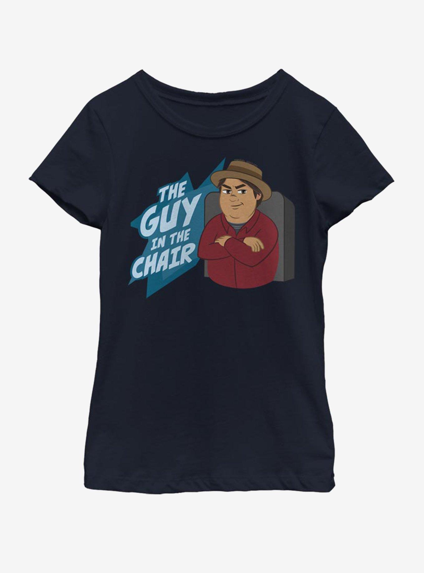 Marvel Spiderman Far From Home Guy In The Chair Youth Girls T-Shirt, NAVY, hi-res