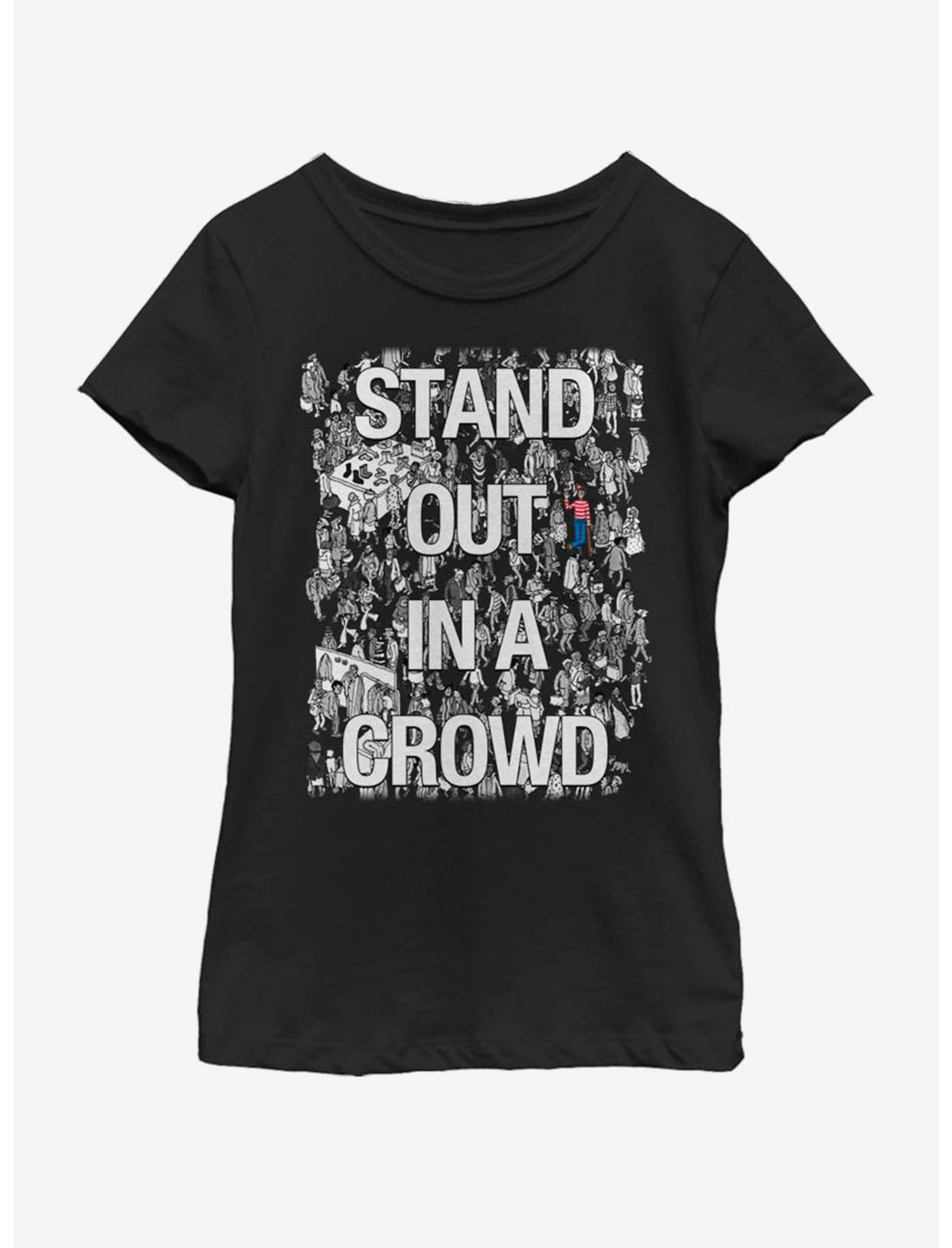 Where's Waldo Stand Out Youth Girls T-Shirt, BLACK, hi-res