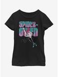 Marvel Spiderman Gwen Swinging Youth Girls T-Shirt, BLACK, hi-res
