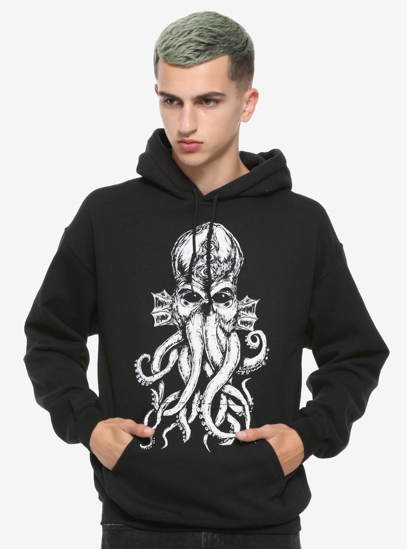 Cthulhu Hoodie, BLACK, hi-res