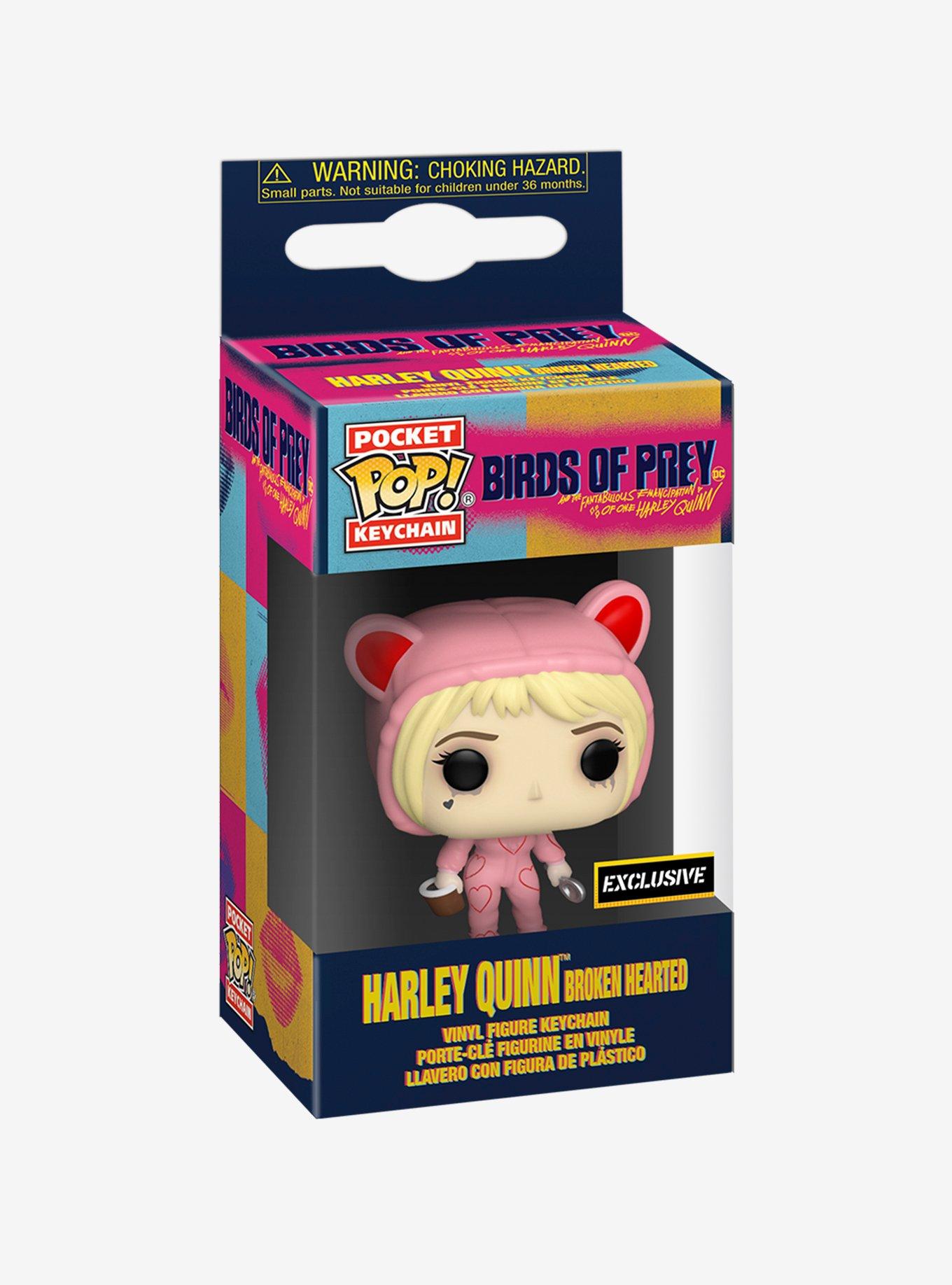 Funko Pocket Pop! DC Comics Birds Of Prey Harley Quinn Broken Hearted Vinyl Keychain - BoxLunch Exclusive, , hi-res