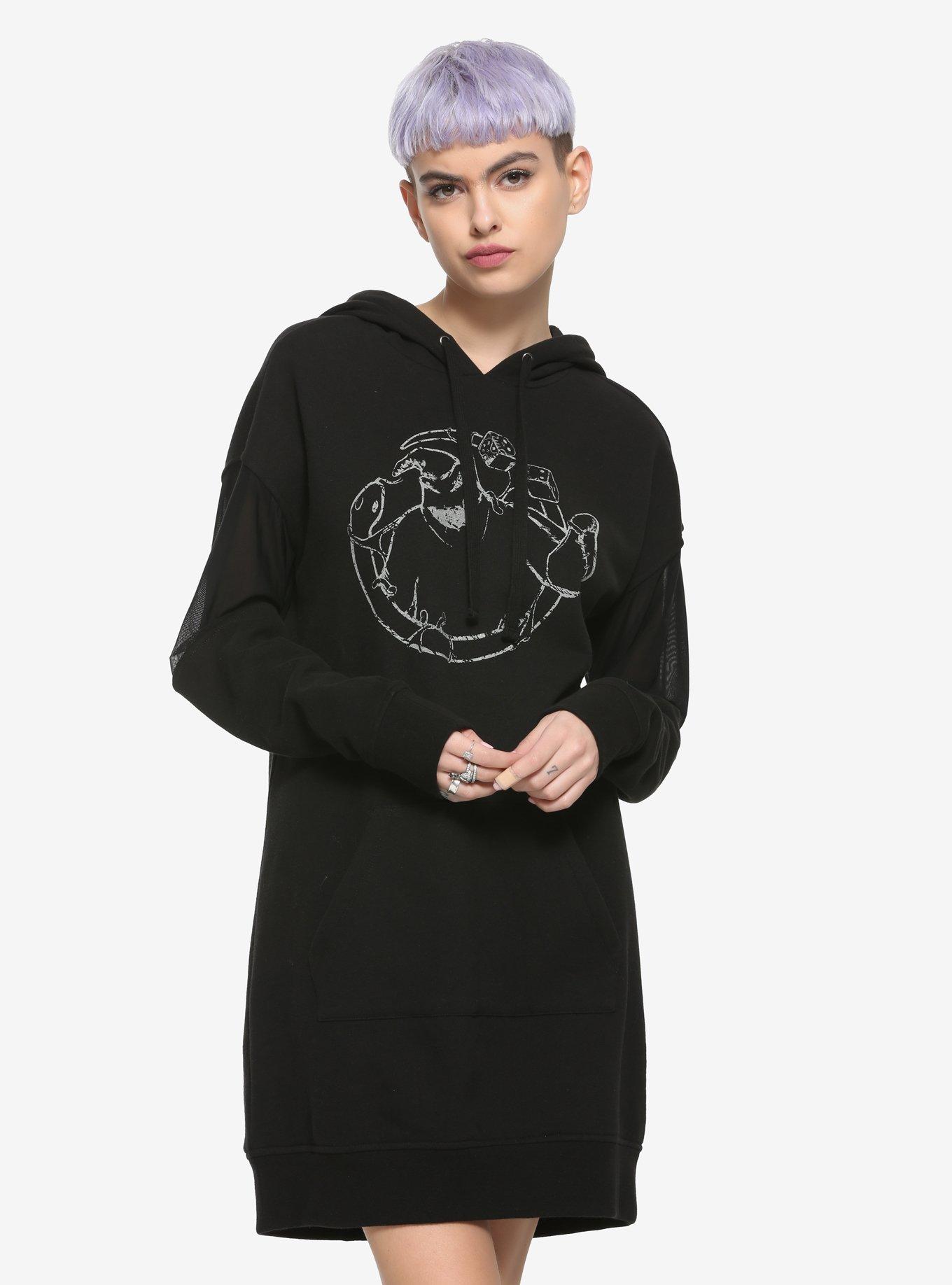 The Nightmare Before Christmas Oogie Boogie Glow-In-The-Dark Hoodie Dress |  Hot Topic