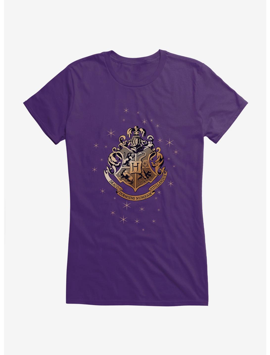 Harry Potter Hogwarts Emblem Glitter Girls T-Shirt, , hi-res