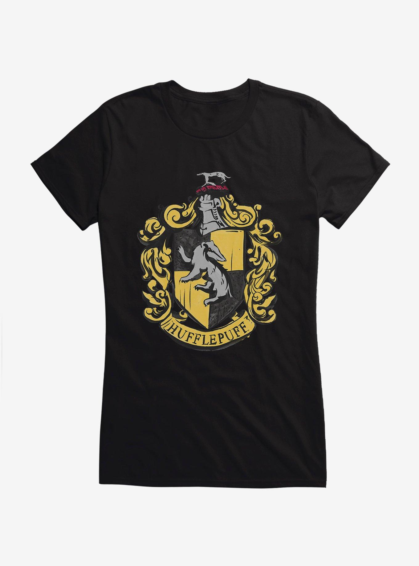 Harry Potter Hufflepuff Shield Girls T-Shirt, BLACK, hi-res