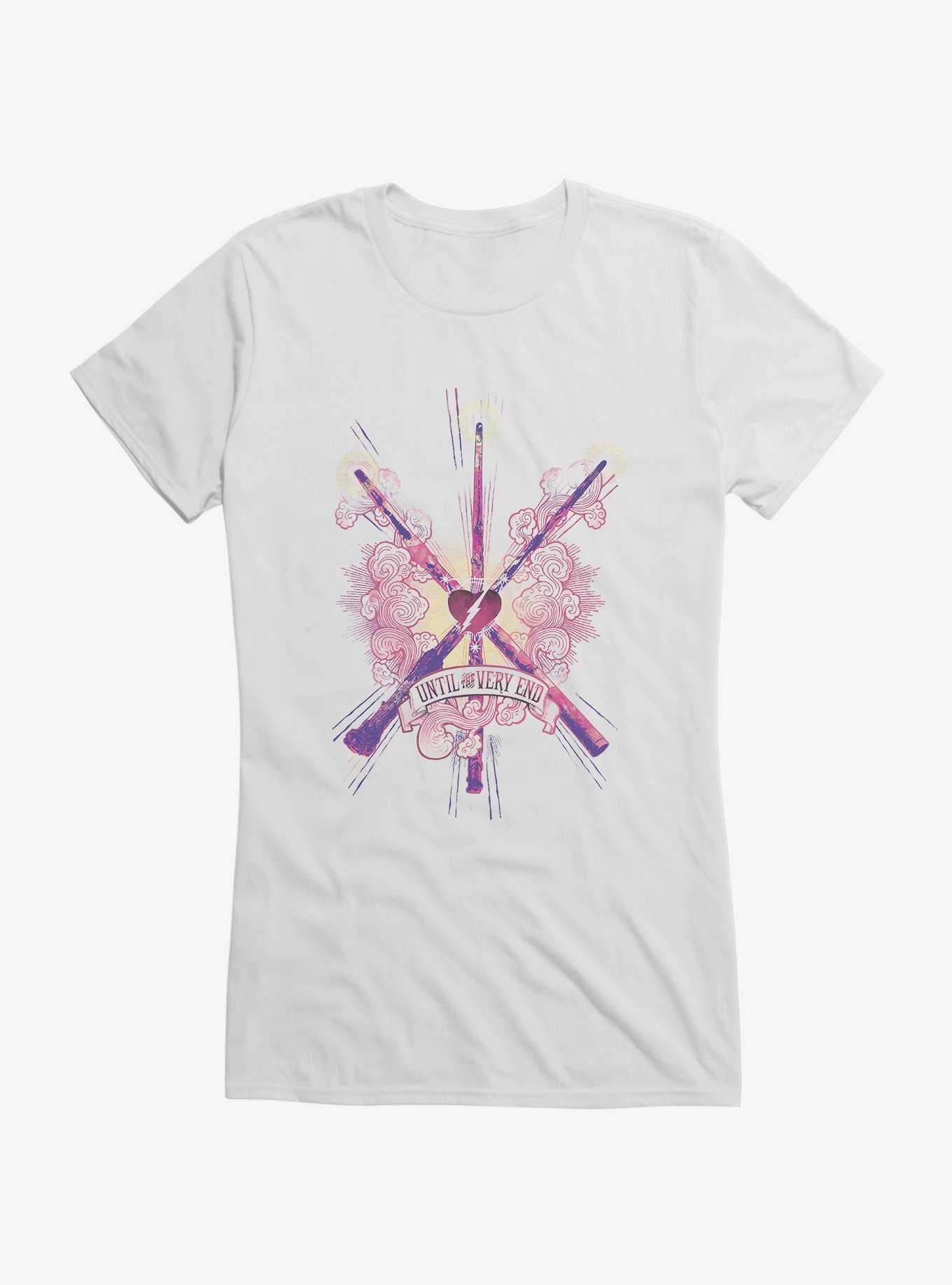 Harry Potter Until The Very End Wands Girls Pink T-Shirt, , hi-res