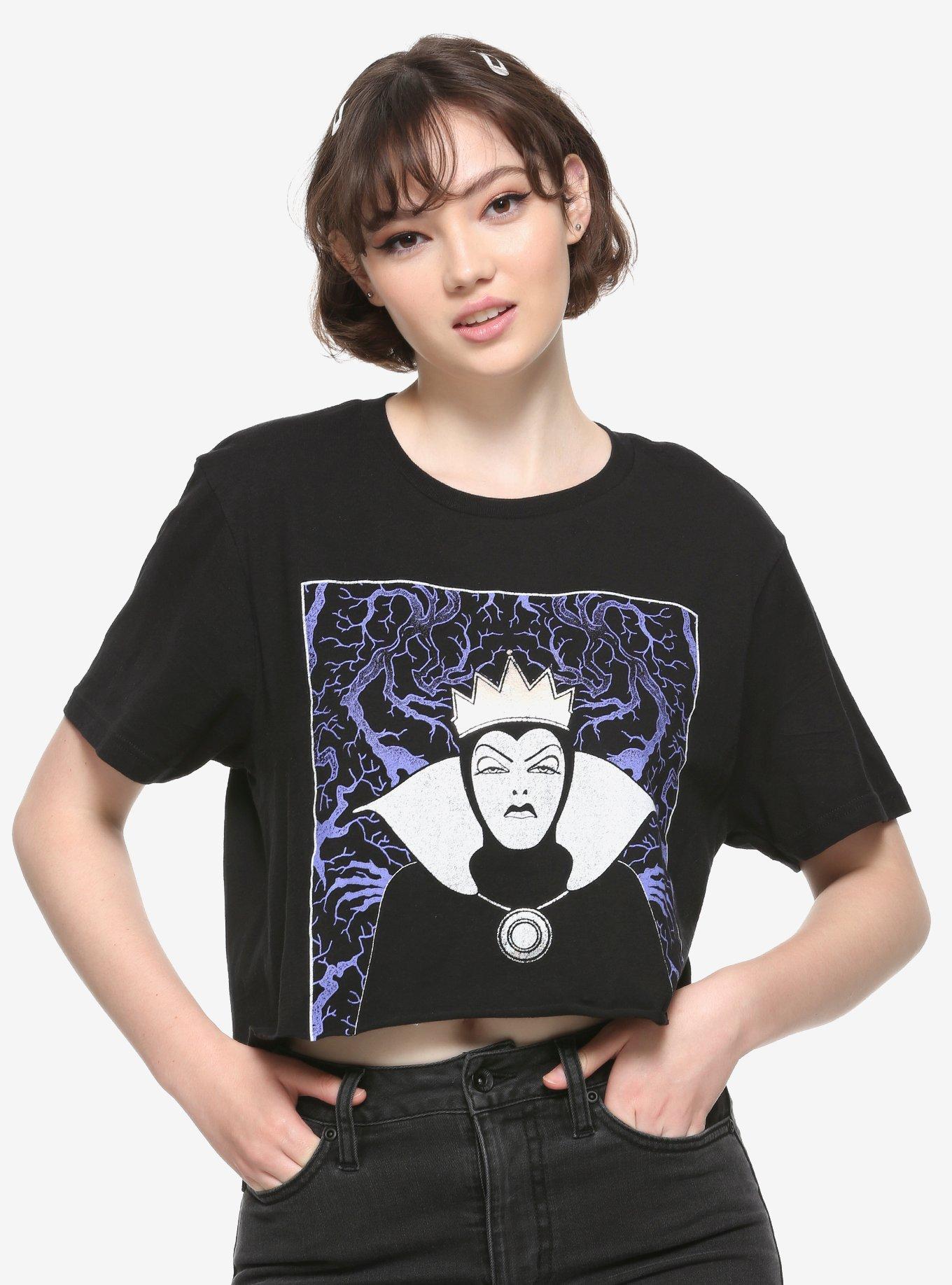 Disney Villains Evil Queen Girls Crop T-Shirt, MULTI, hi-res