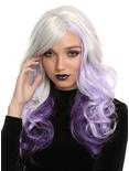 Silver & Purple Long Wavy Wig, , hi-res