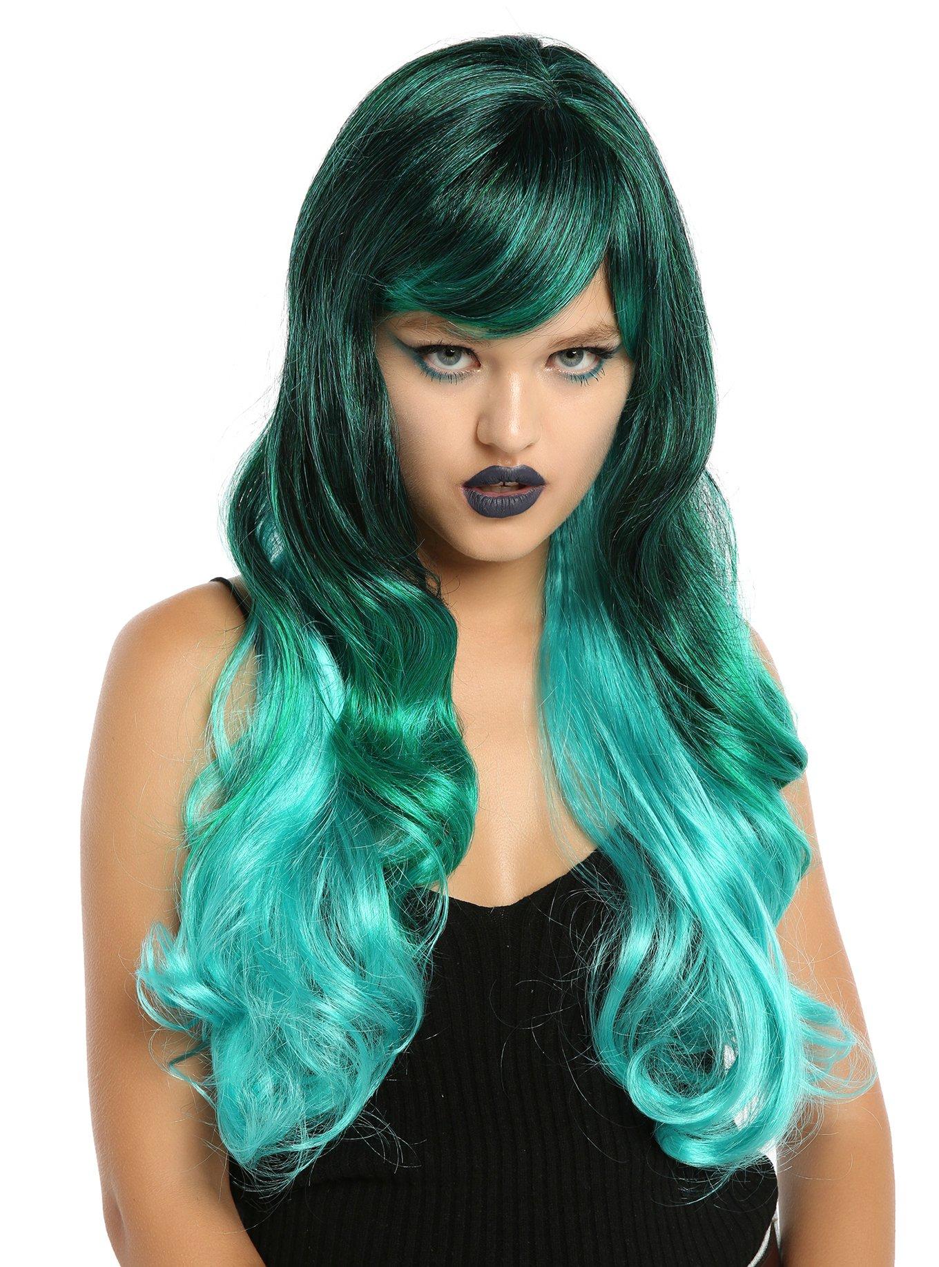 Green Jewel Ombre Wig, , hi-res