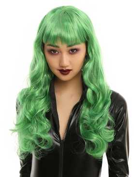 Green Long Hair Wig, , hi-res