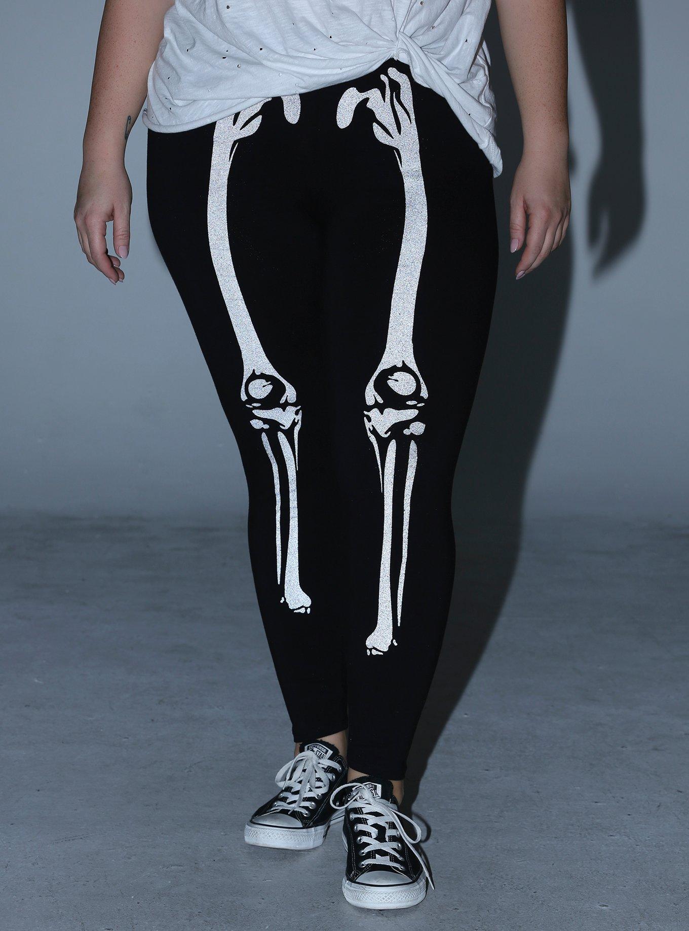 Plus size 2025 skeleton tights