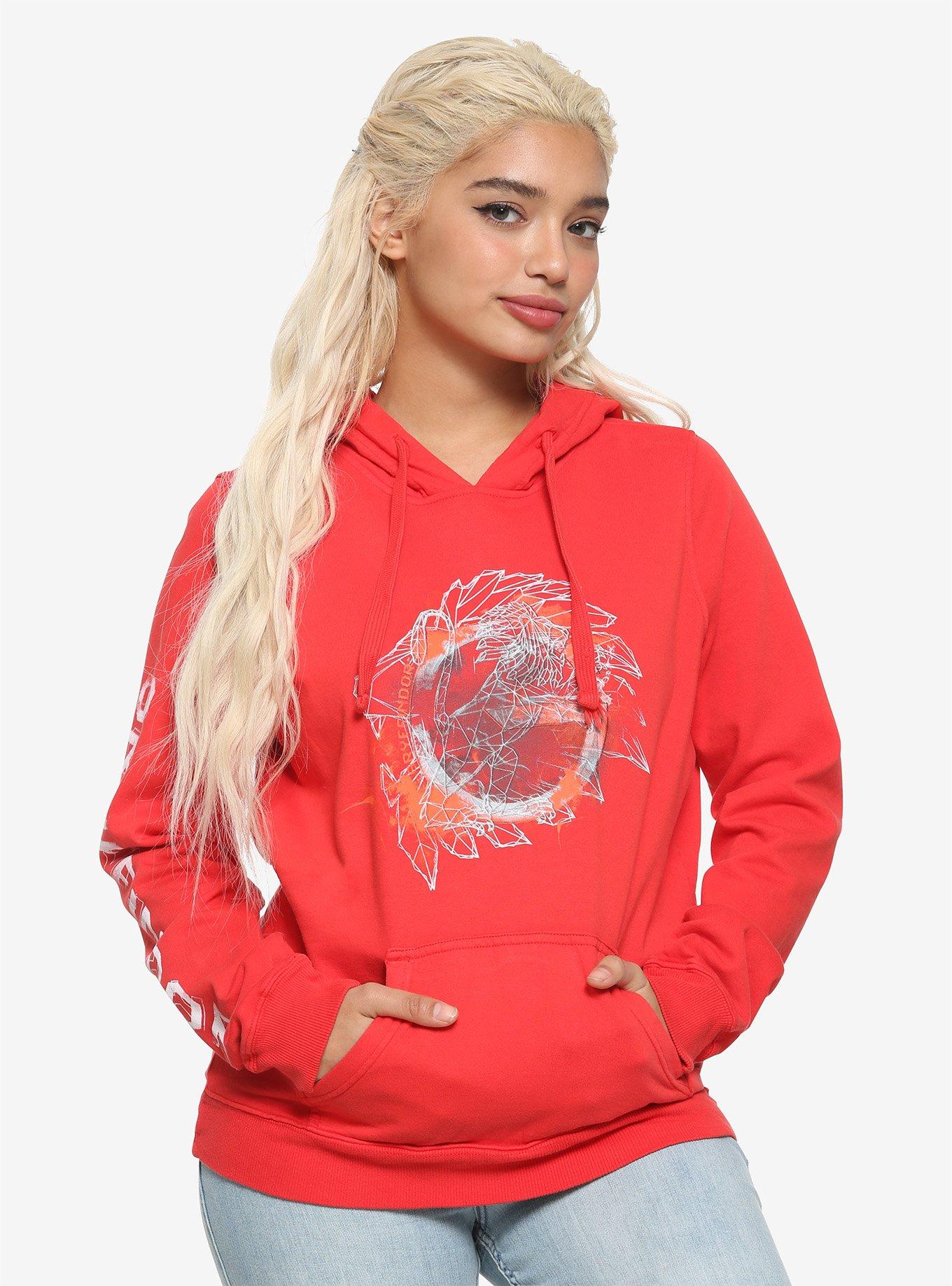 Harry Potter Gryffindor Geometric Girls Hoodie, RED, hi-res