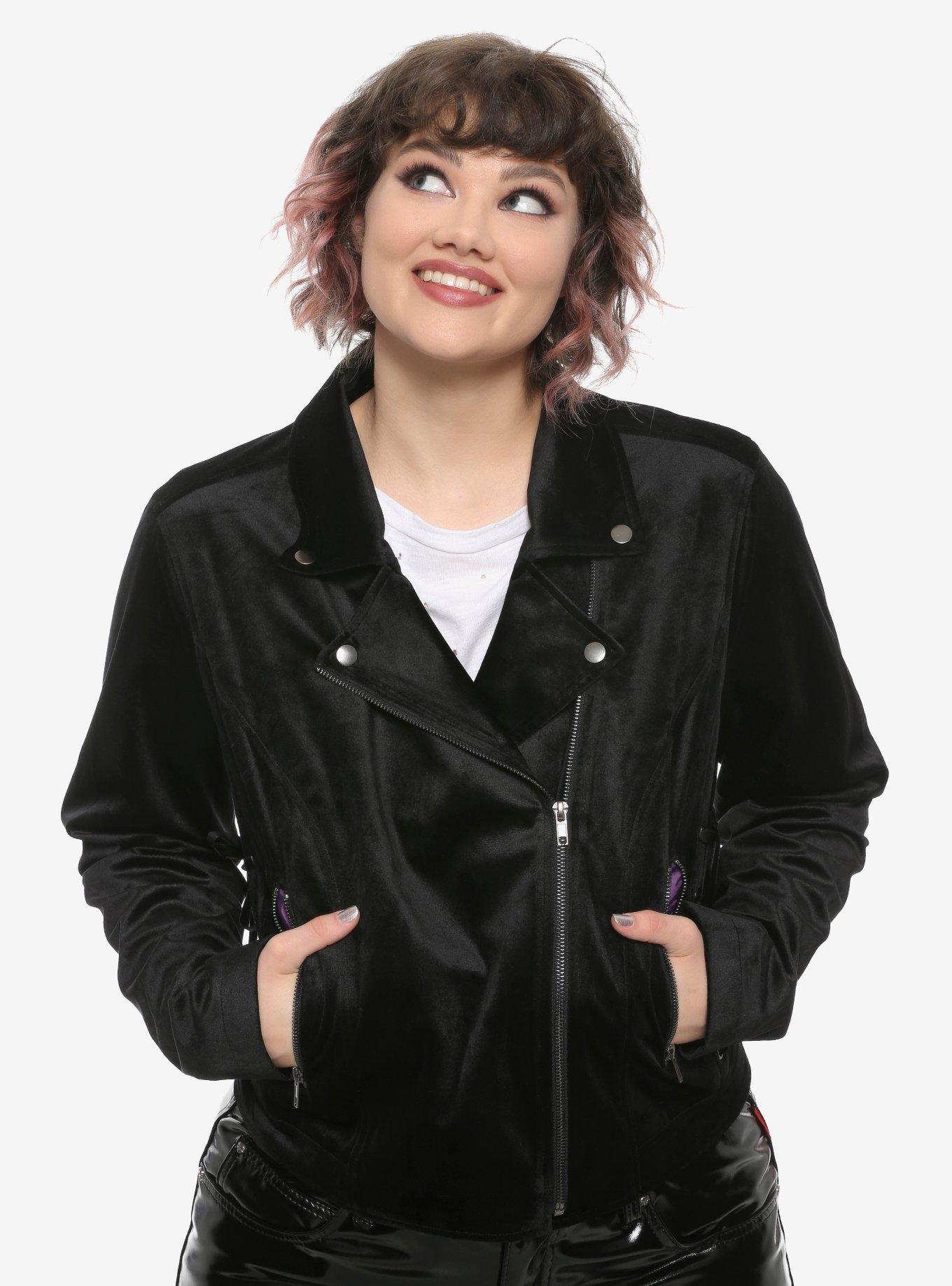 Her Universe Disney Maleficent: Mistress Of Evil Velvet Moto Jacket Plus Size, MULTI, hi-res