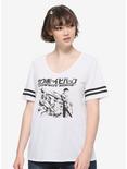 Cowboy Bebob Black & White Girls Athletic T-Shirt, BLACK, hi-res