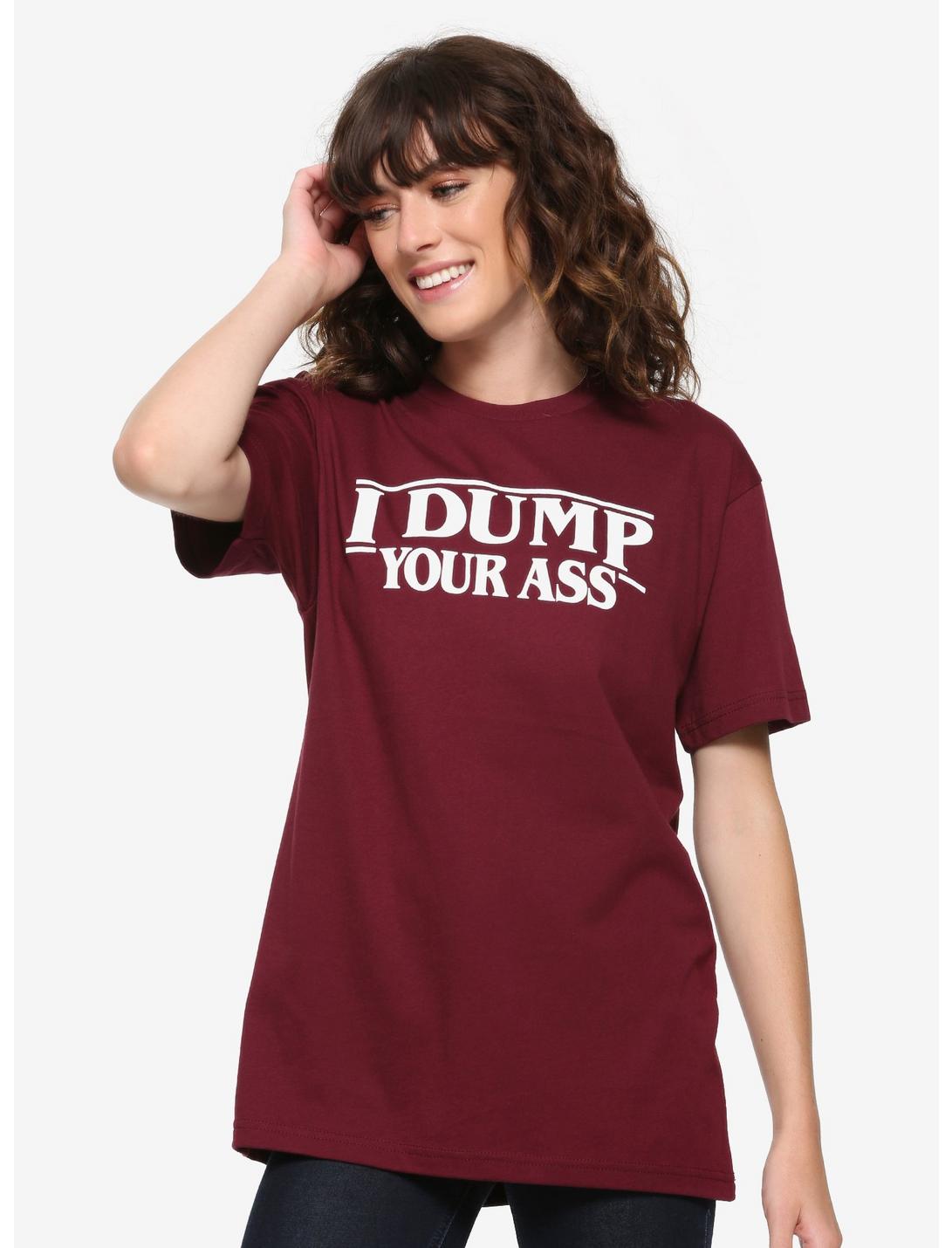 Stranger Things Dump You T-Shirt - BoxLunch Exclusive, BURGUNDY, hi-res