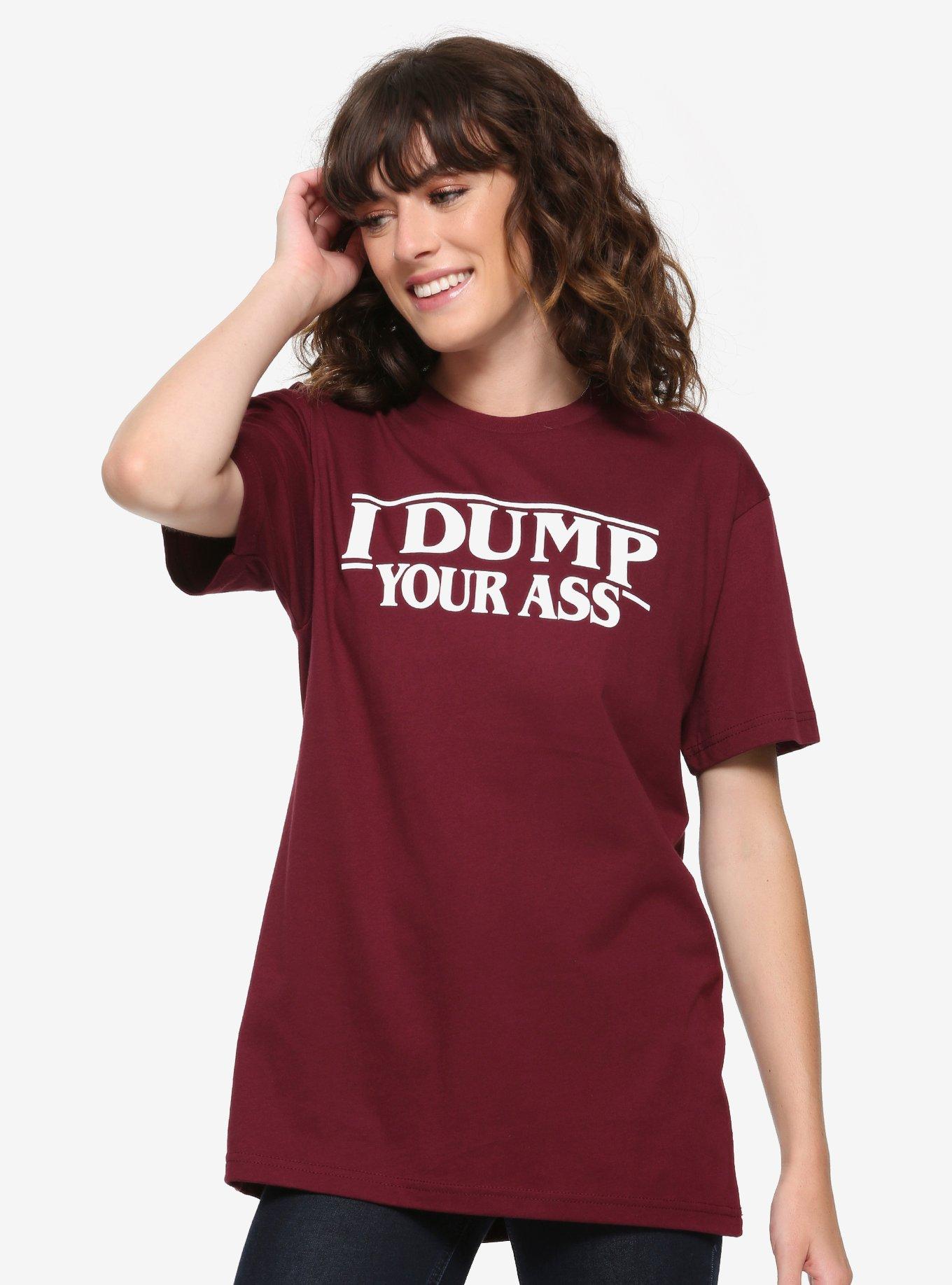 Stranger Things Dump You T-Shirt - BoxLunch Exclusive, BURGUNDY, hi-res