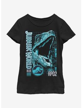 Jurassic World Blue Grid Youth Girls T-Shirt, , hi-res