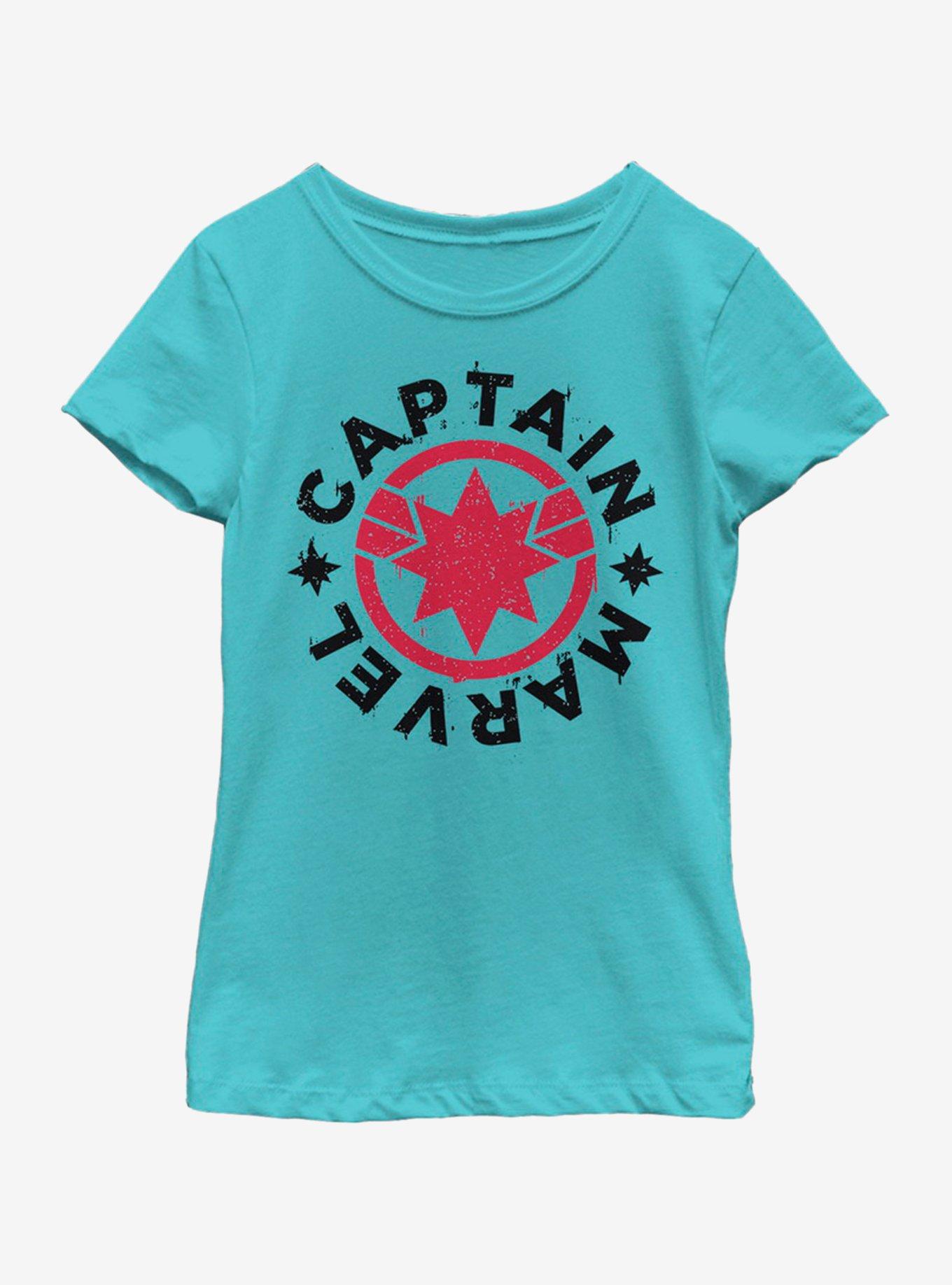 Marvel Captain Marvel Icon Logo Youth Girls T-Shirt, , hi-res