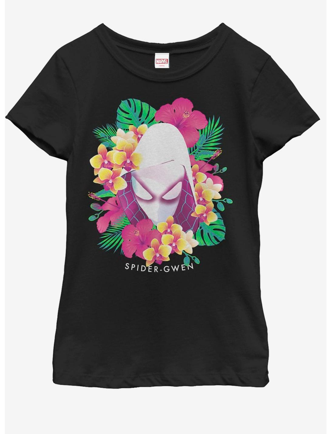 Marvel Tropical Gwen Youth Girls T-Shirt, BLACK, hi-res