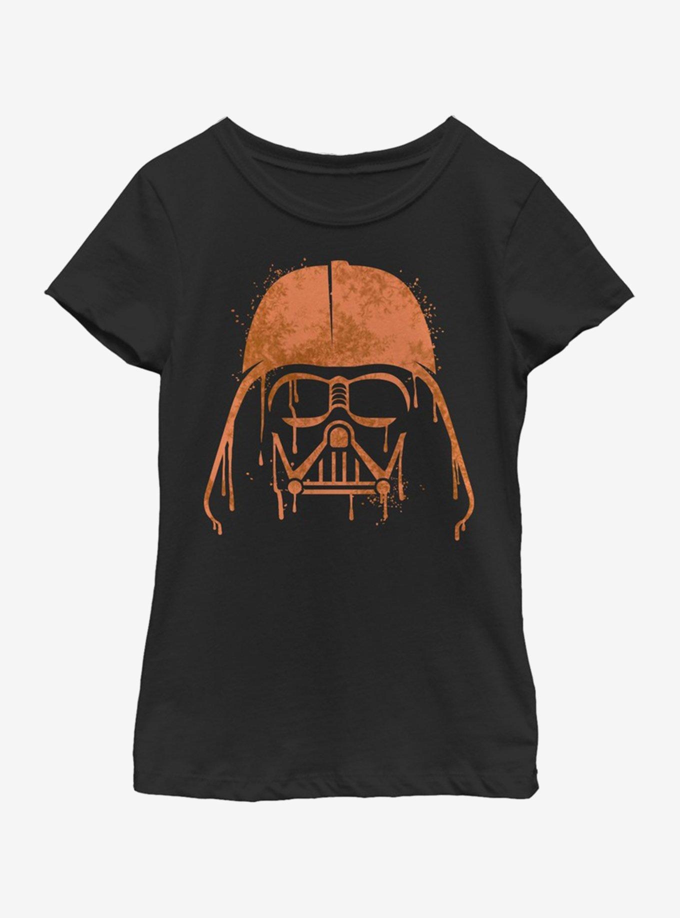 Star Wars Orange Vader Drip Youth Girls T-Shirt, BLACK, hi-res