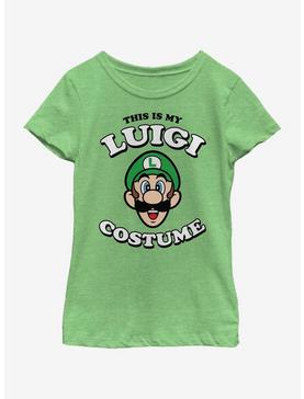 Nintendo Super Mario Luigi Costume Youth Girls T-Shirt, , hi-res