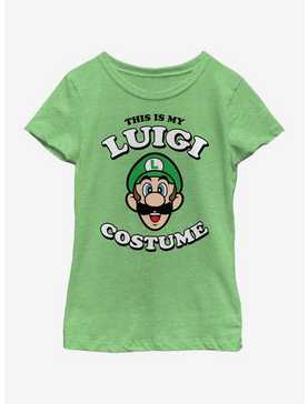 Nintendo Super Mario Luigi Costume Youth Girls T-Shirt, , hi-res