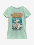 Star Wars The Force Awakens BB8 Youth Girls T-Shirt, MINT, hi-res