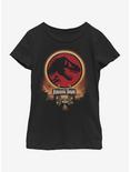 Jurassic Park Gates Reception Youth Girls T-Shirt, BLACK, hi-res