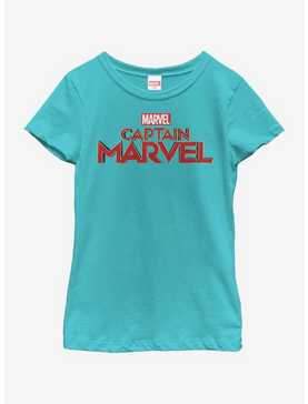 Marvel Captain Marvel Logo Youth Girls T-Shirt, , hi-res