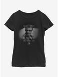 Jurassic Park God Creates Youth Girls T-Shirt, BLACK, hi-res