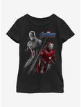 Marvel Avengers: Endgame Cap Ironman Youth Girls T-Shirt, BLACK, hi-res