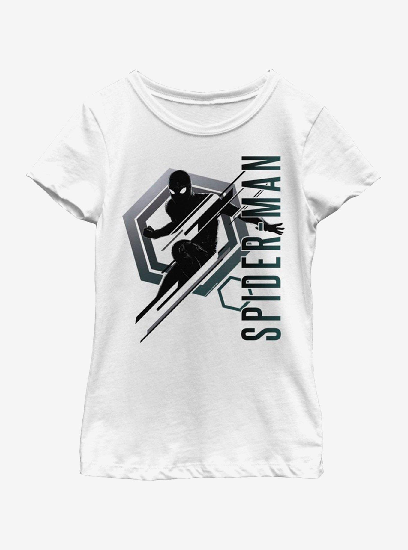 Marvel Spiderman: Far From Home Stealth Spidey Youth Girls T-Shirt, WHITE, hi-res