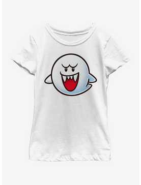 Nintendo Super Mario Boo Face Youth Girls T-Shirt, , hi-res
