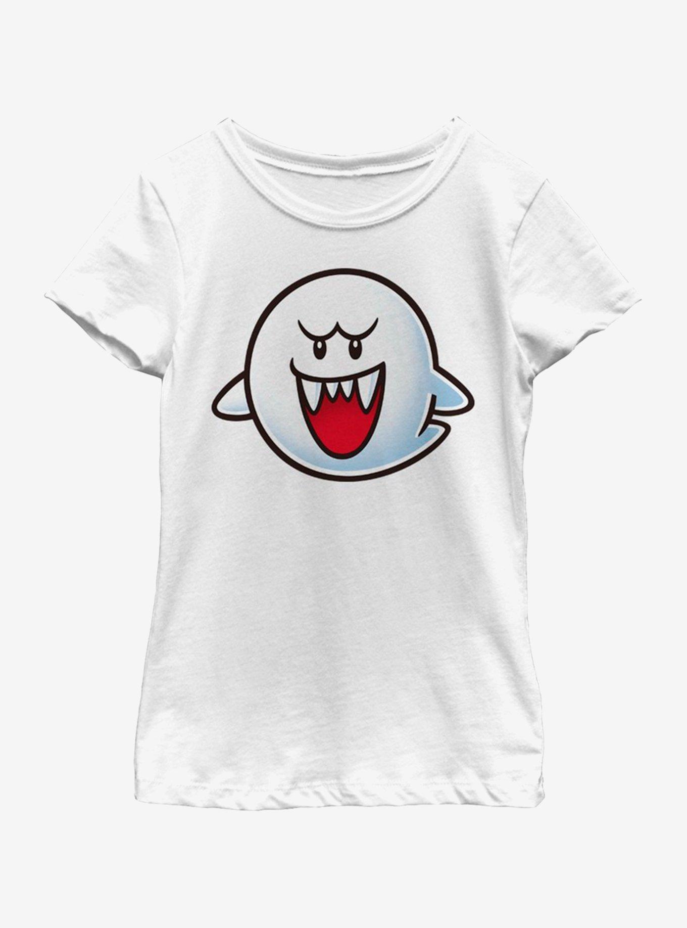 Nintendo Super Mario Boo Face Youth Girls T-Shirt, , hi-res
