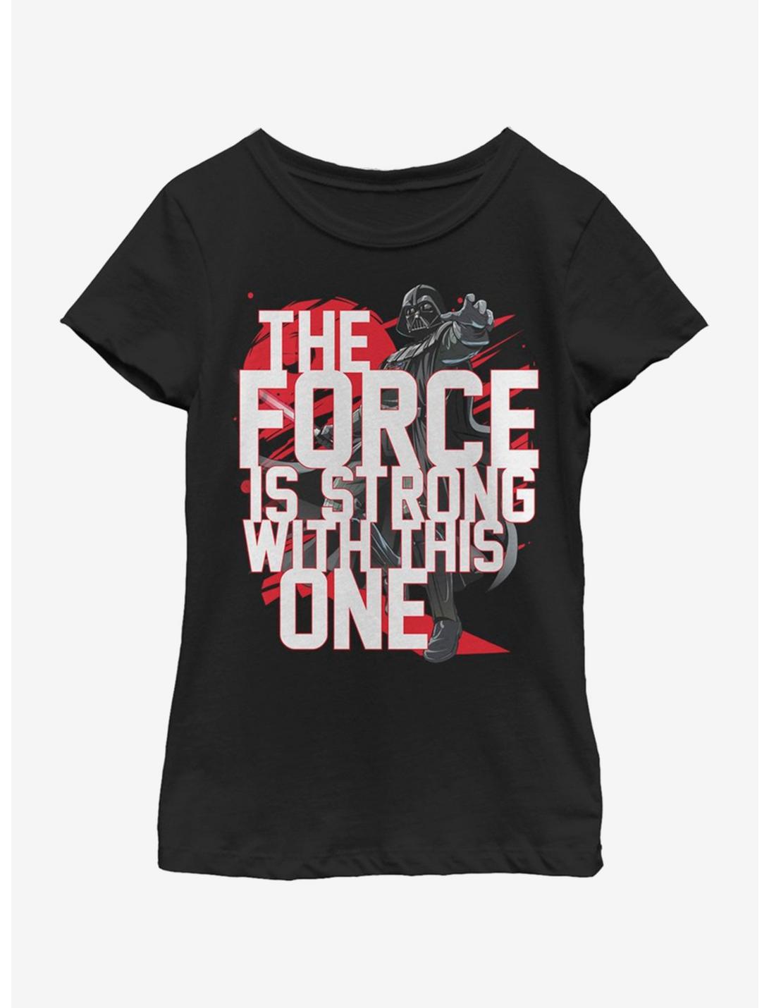 Star Wars Force Stack Vader Youth Girls T-Shirt, BLACK, hi-res