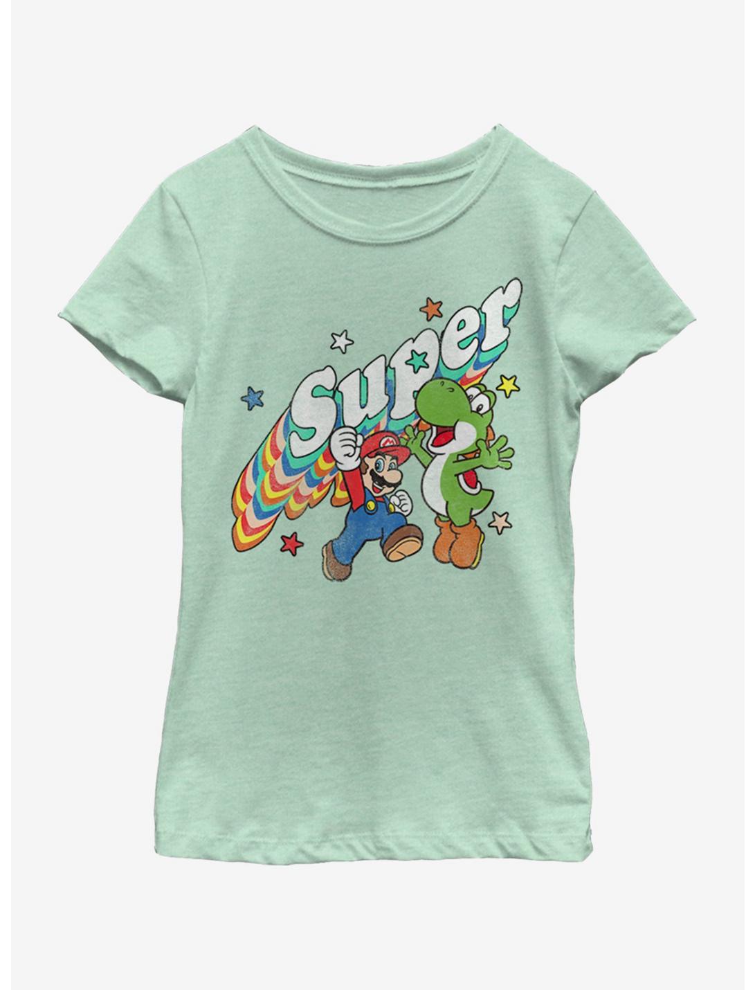Nintendo Super Friends Youth Girls T-Shirt, MINT, hi-res