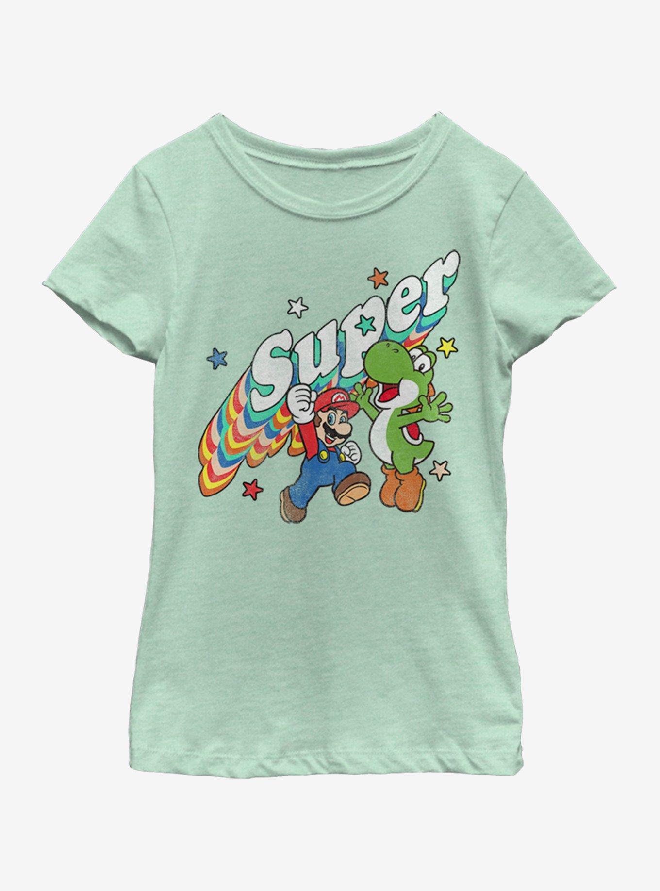 Nintendo Super Friends Youth Girls T-Shirt, MINT, hi-res