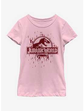 Jurassic World Glitchy Grid World Youth Girls T-Shirt, , hi-res
