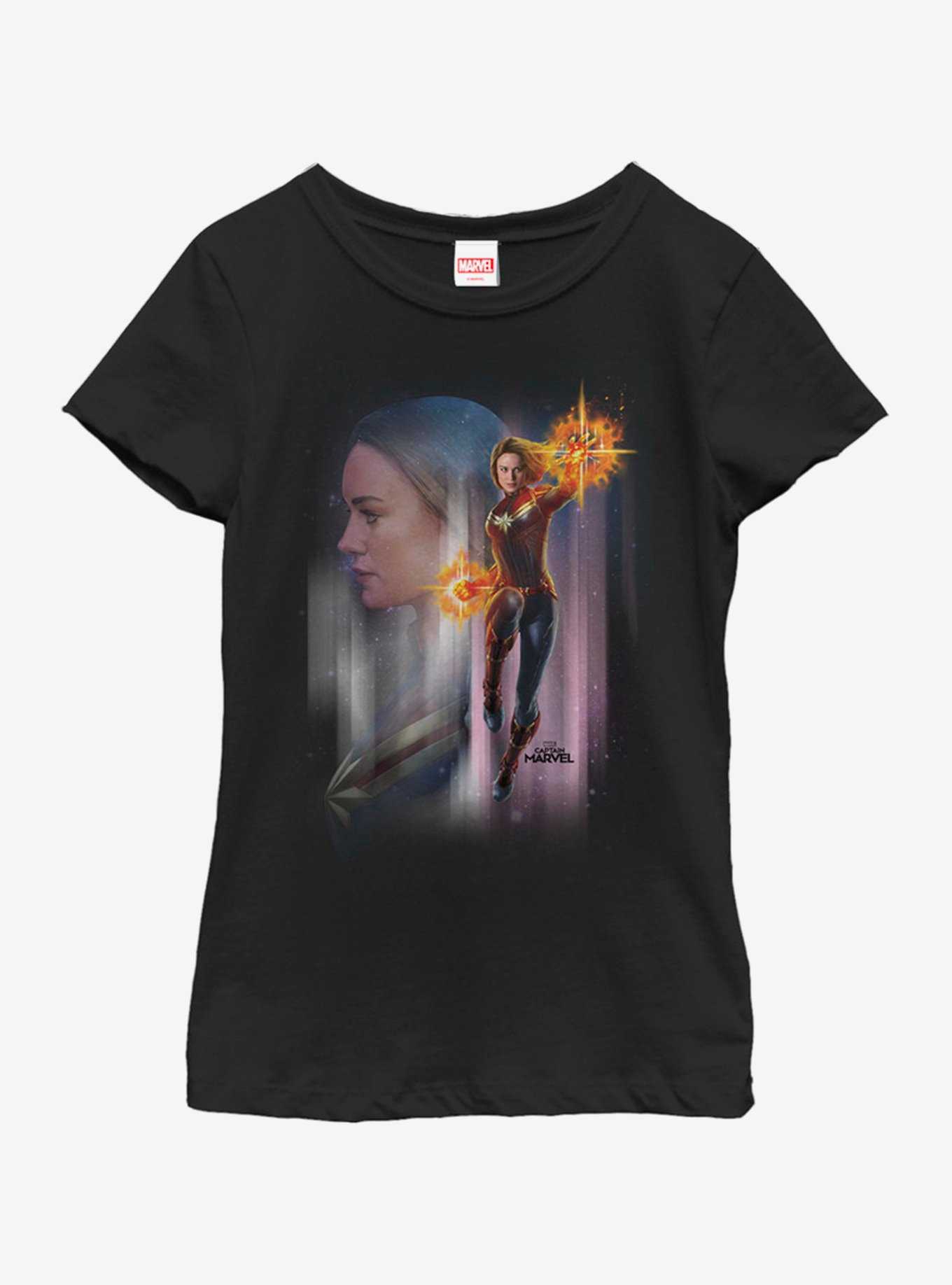 Marvel Captain Marvel Galaxy Youth Girls T-Shirt, , hi-res