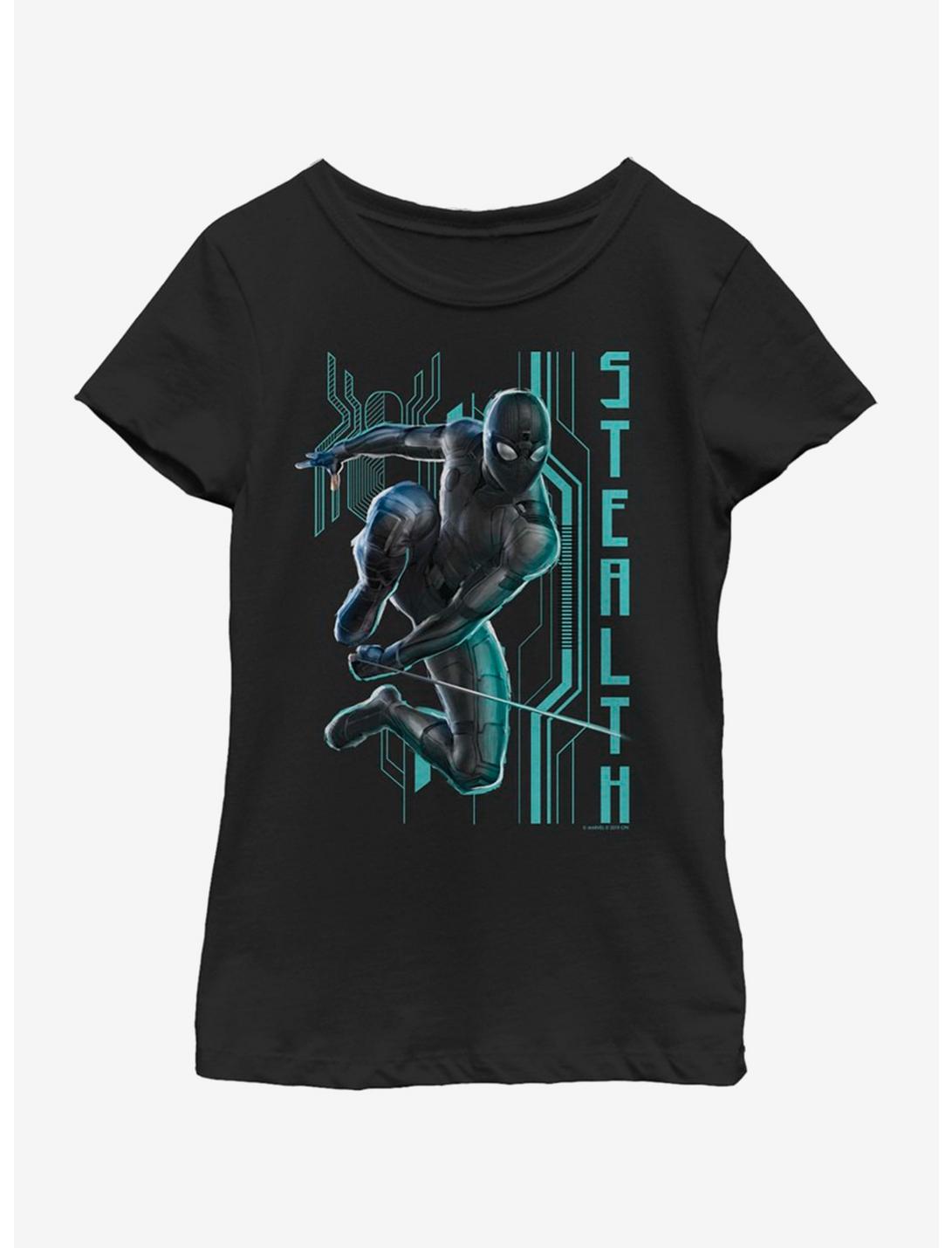 Marvel Spiderman: Far From Home Stealth Jumper Youth Girls T-Shirt, BLACK, hi-res